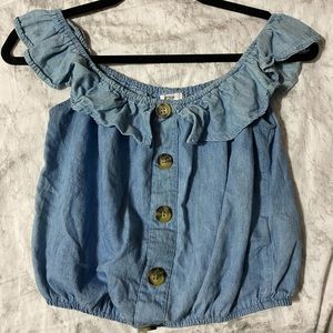 Ardene blue crop top